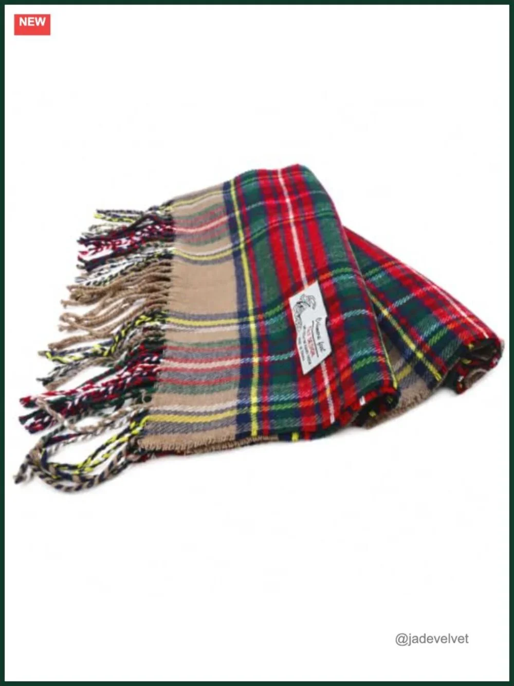 100% Viscose Plaid Winter Scarf Cashmere Feel Long Shawl